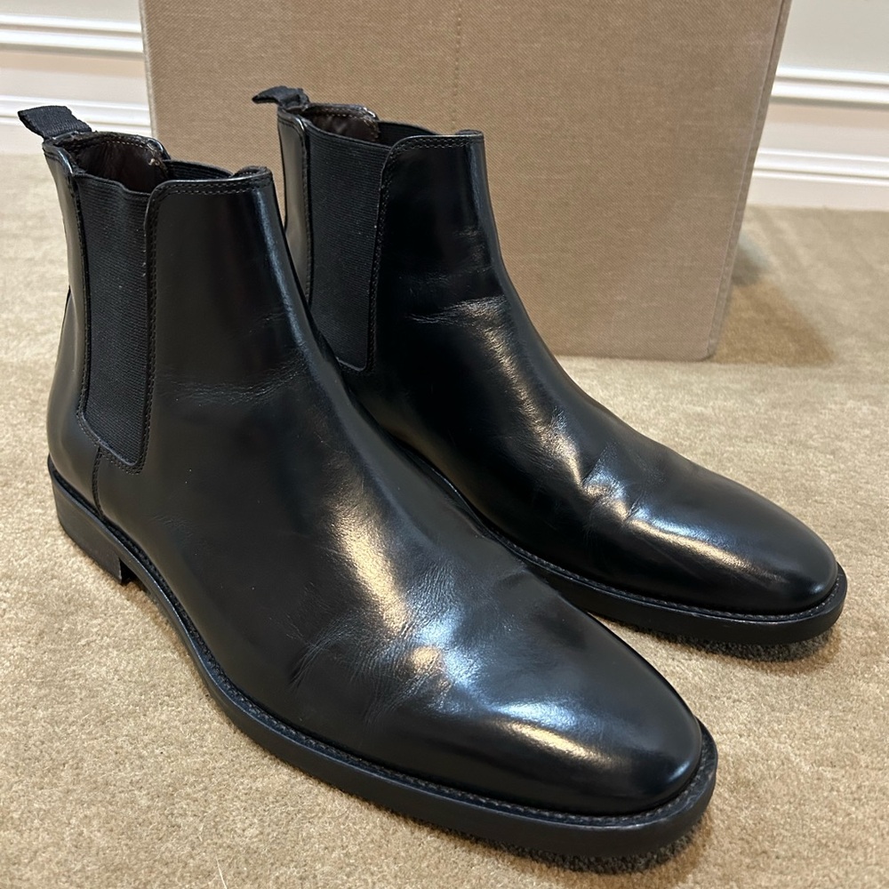Bruno Magli Made In Italy Black Chelsea Boots Size 9.5 M